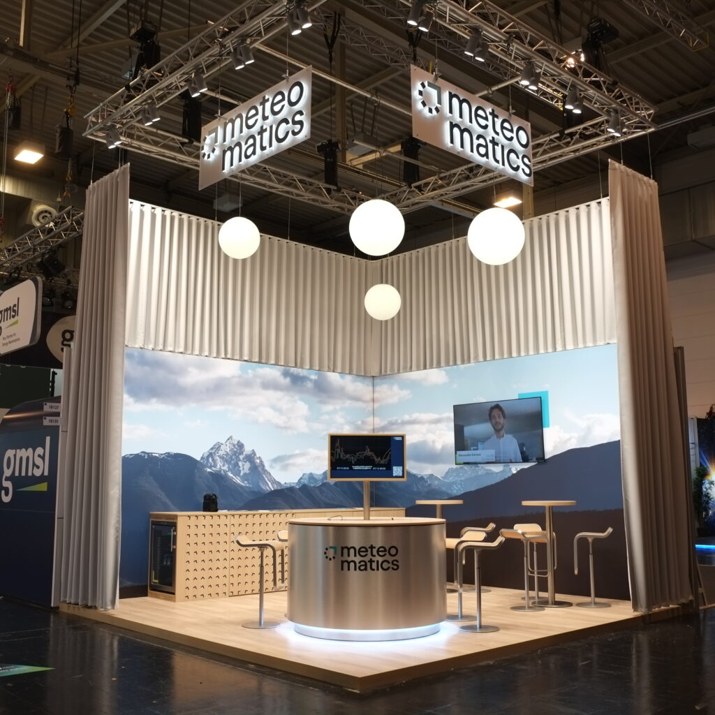 Messekonzept für Meteomatics: Messestand